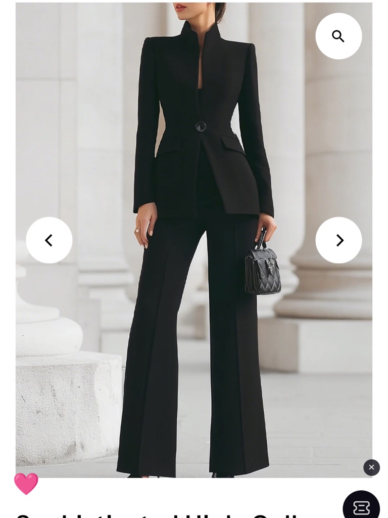 High-Rise Black Wide-Leg Trousers
